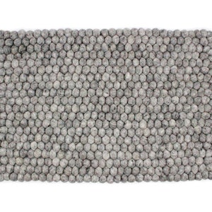Natural Gray Rectangular Felt Rug - Woolen Carpet - Handmade Wool Area Rug - Kids room Decor - Natural Material