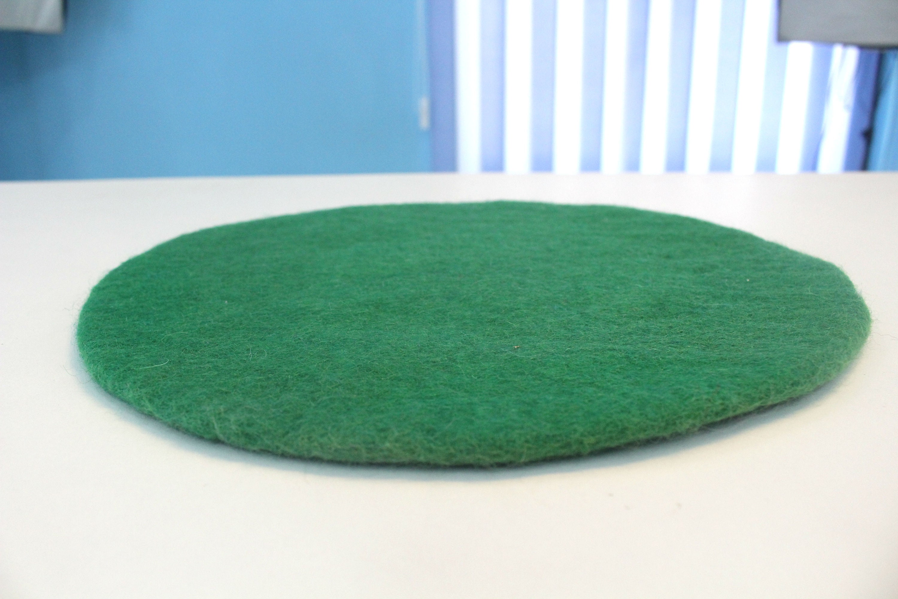 Green Round Felt Place Mat.33 cm .Gift placemat modern Etsy