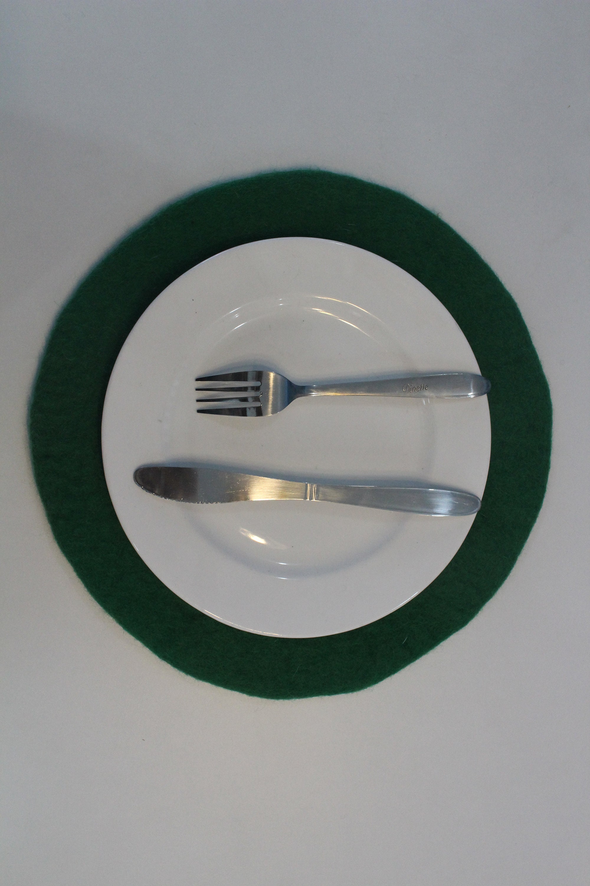 Green Round Felt Place Mat.33 cm .Gift placemat modern Etsy