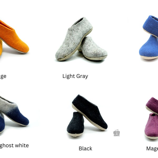 Felt Shoes| Adult House Shoe, Handmade Wool Boot for Men and Women |Felt Indoor Slippers | Cozy and Comfortable Footwear