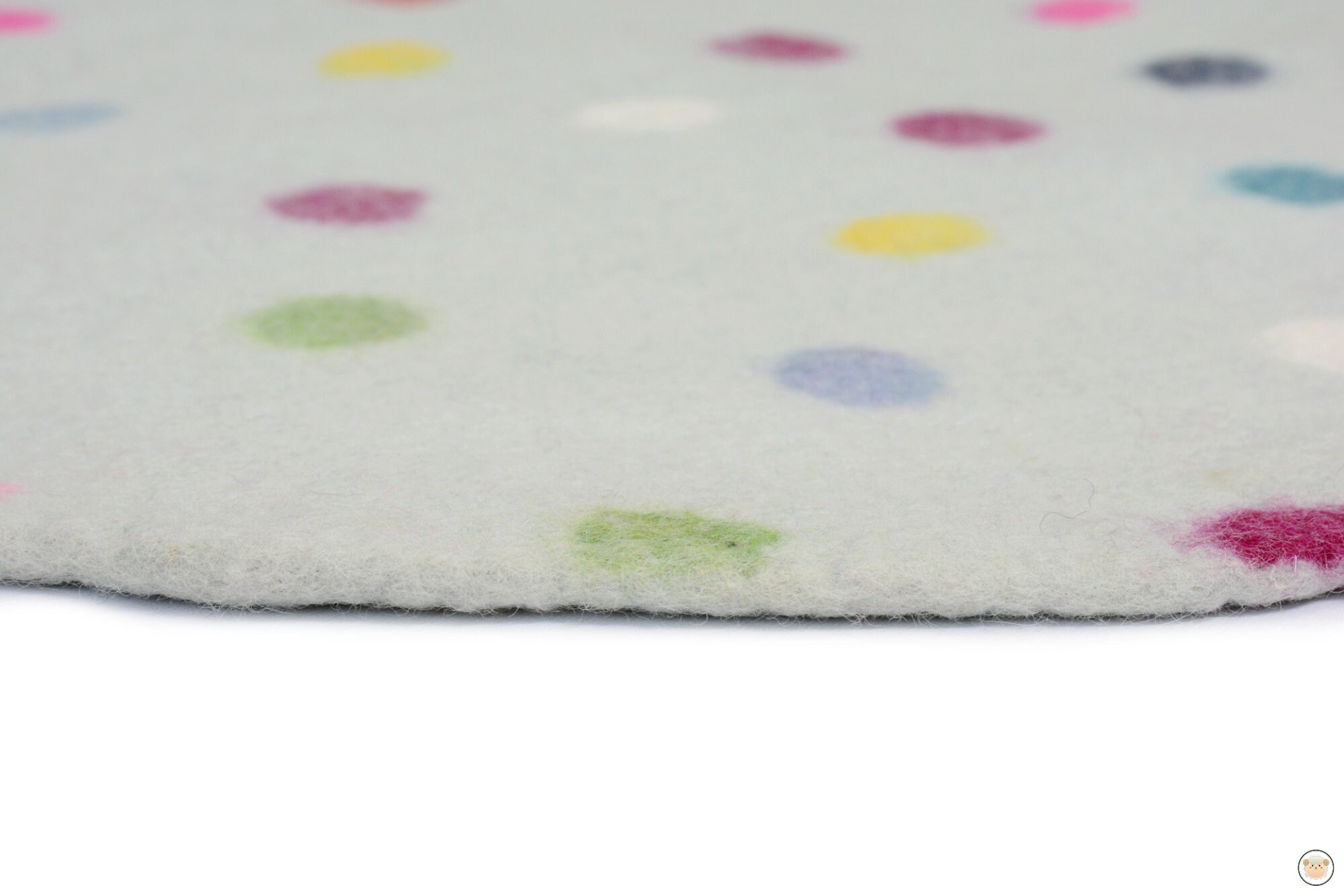 Polka Dot Felt Round Rug Wool Nursery Rug Handmade Felted Etsy Singapore