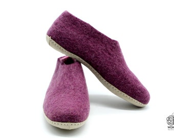 Handmade Wool Indoor Unisex Shoes | Comfortable Woolen Footwear | Felt Wool Adult Shoes: Warm and Cozy Wear