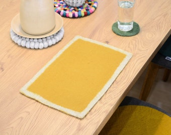 Wool Felted Eco Friendly Felt Place Mat For Your Dining Table Tabletop -