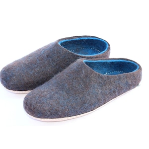 Chaussures pour adultes en laine (unisexe) | Pantoufles d'intérieur faites main : douillettes, chaudes, confortables | Chaussures au chaud