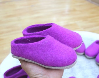 Sale- Felt Wool Slippers for Kids | Handmade Felted Woolen Indoor Slippers | Baby's Indoor Slippers