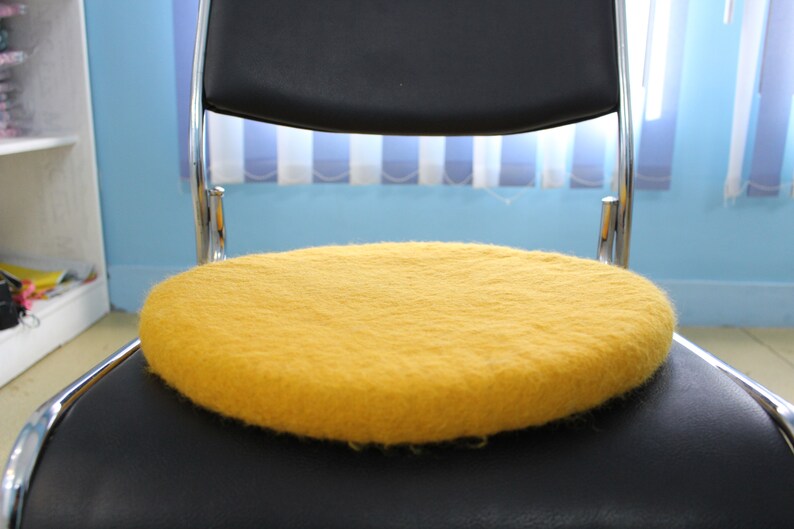 Wool Round Chair Cushion Handmade Felt Chair Pad 35 CM Etsy