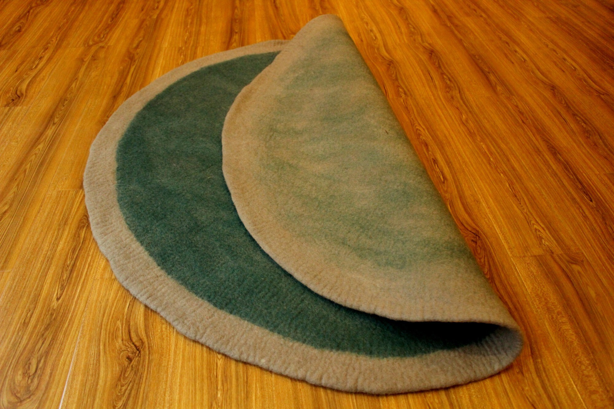 Wool Nursery Rug 60 CM to 250 CM Green and Gray Plain Mat Etsy