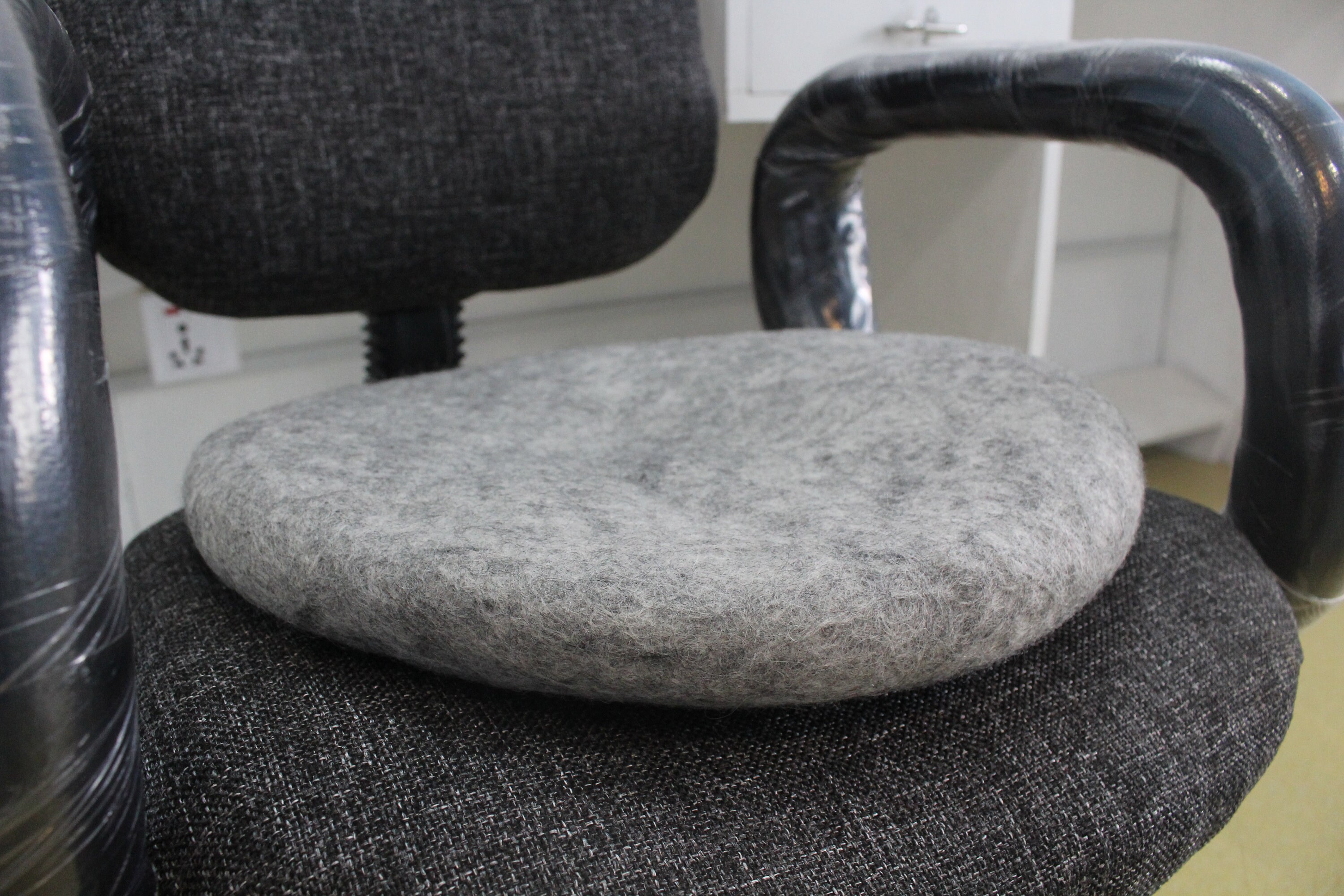 Felt Chair Pad 35 CM Light Gray Felted Thick Chair Pad Etsy