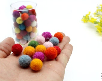 10 mm Wool Wholesale Balls | Choose your colors| DIY Colorful Balls for Craft Project, Garland| Handmade Wool Felted Balls