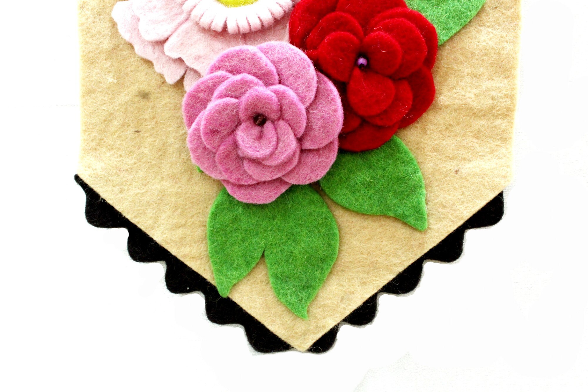 27X28cm Felt Banner Handmade Felt Banner Felt Flower Etsy