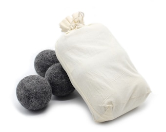 Premium Top Quality Balls - Charcoal laundry Dry Balls - Reusable Dryer Balls - large Organic Balls - Set of 6 - Non-Toxic Balls