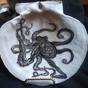 Octopus on Maine Scallop Shell image 3