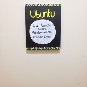 Ubuntu: I am because we are African Proverb Canvas | Etsy