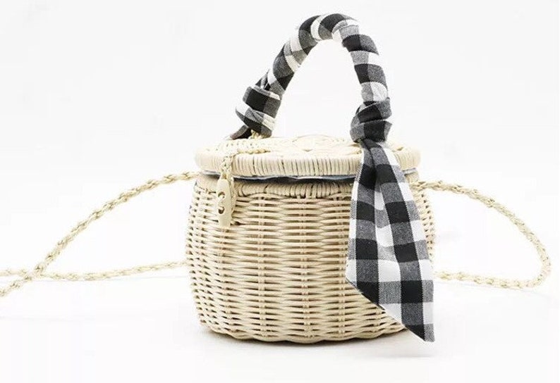 Wicker Purse Handwoven Willow Handbag Small Wicker Bag Etsy