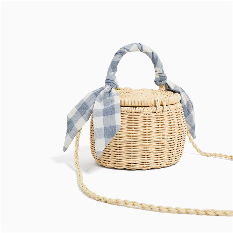 small wicker purse