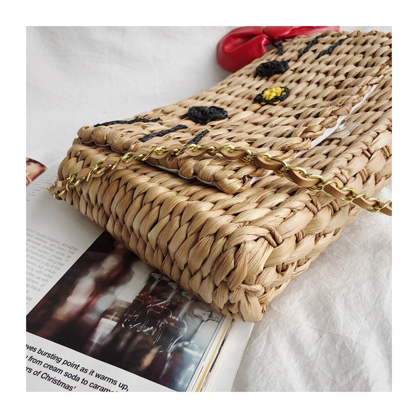 Handmade Straw Bag Handbag Handwoven Straw Tote Bag Etsy