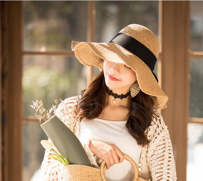 straw hat beach hat fashion trends Fashion accessories womens hats summer hat summer hats women fedora hat summer outfits straw cap