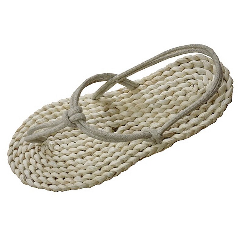woven straw sandals