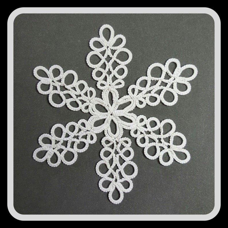PATTERN, Tatted Snowflake, Needle Tatting, BELLA Original Pattern Etsy