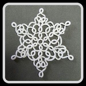 PATTERN, tatted snowflake, needle tatting, CHARLOTTE original pattern