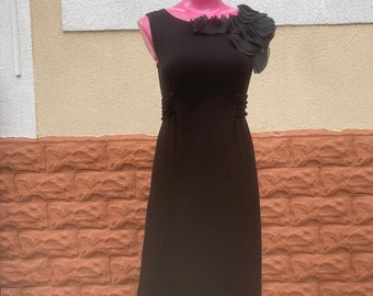 Black Dress: midi black dress size xs