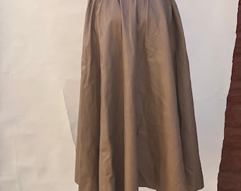 Beige leather skirt, size M-L