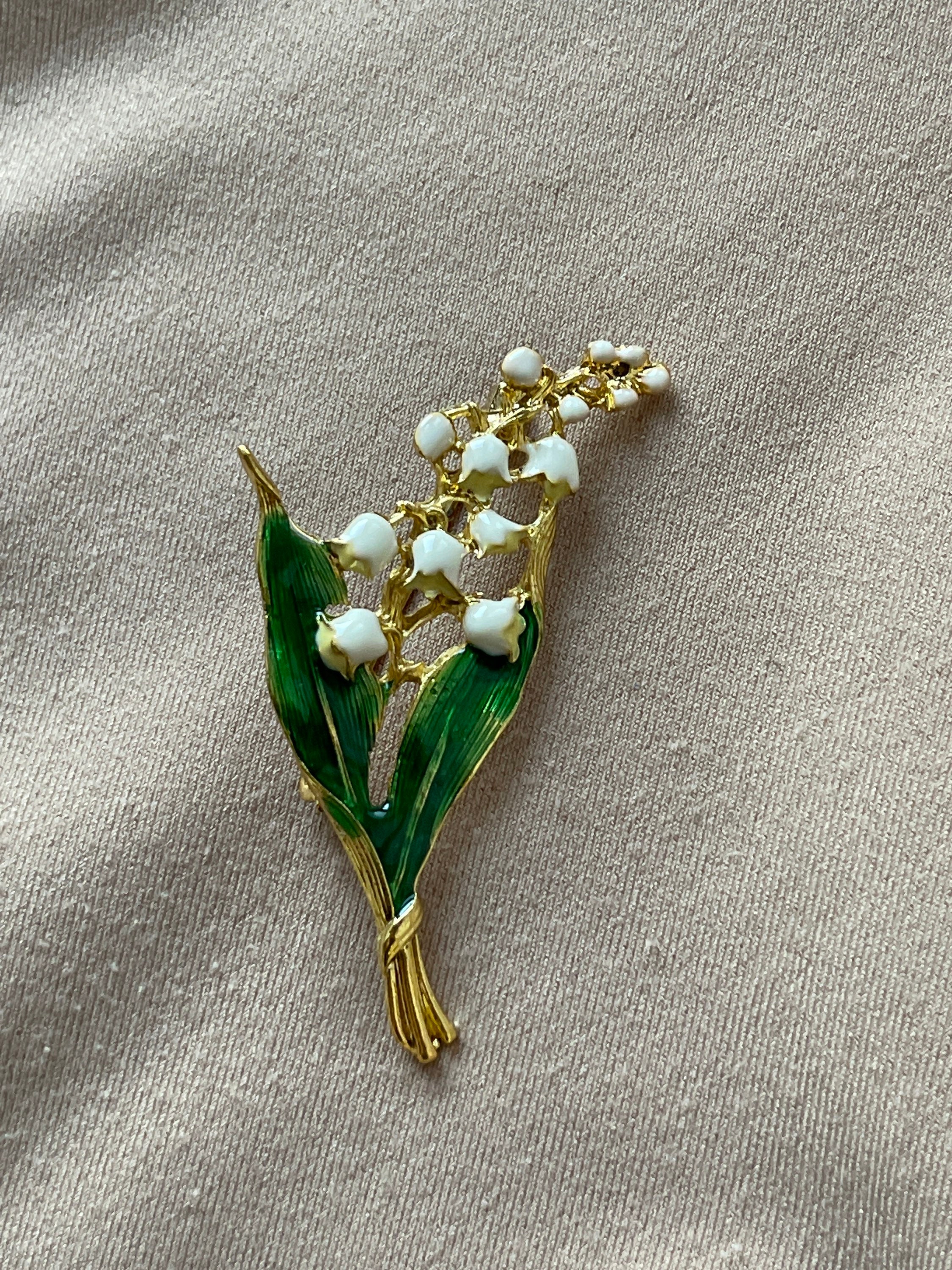 Lily of the Valley Vintage Brooch Pin Etsy