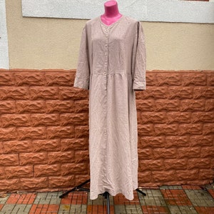 Beige vintage dress, size L, handmade