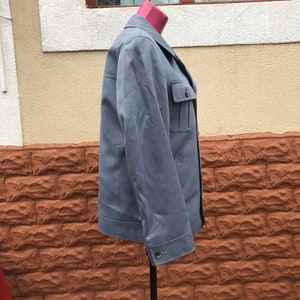 Grey blue woolen blazer, size L, made in Italy image 10