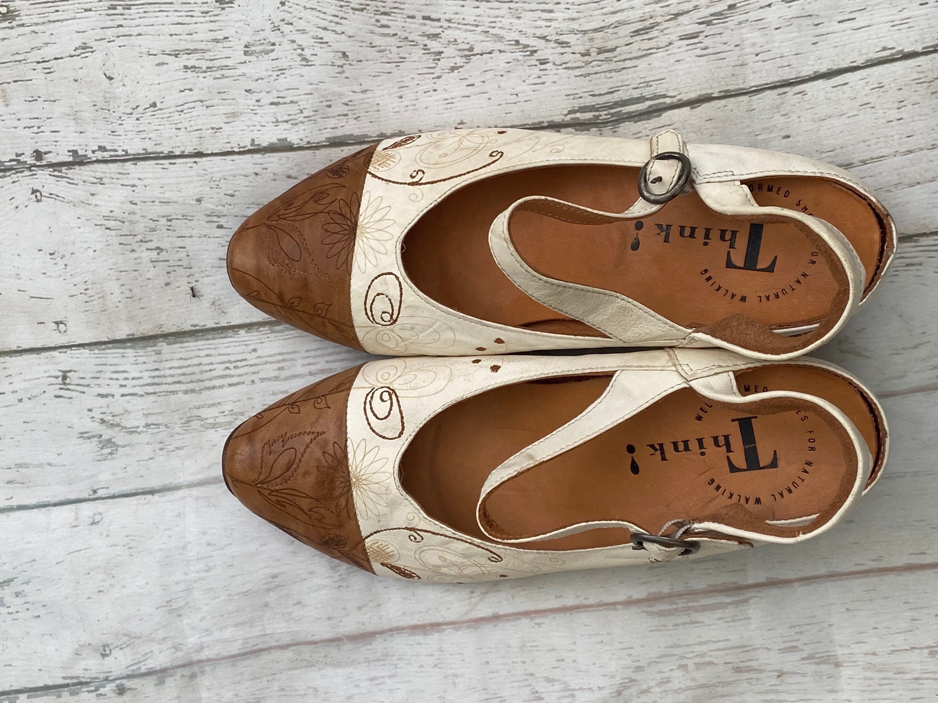 Real Leather Vintage Sandals New 38.5 Size Etsy UK