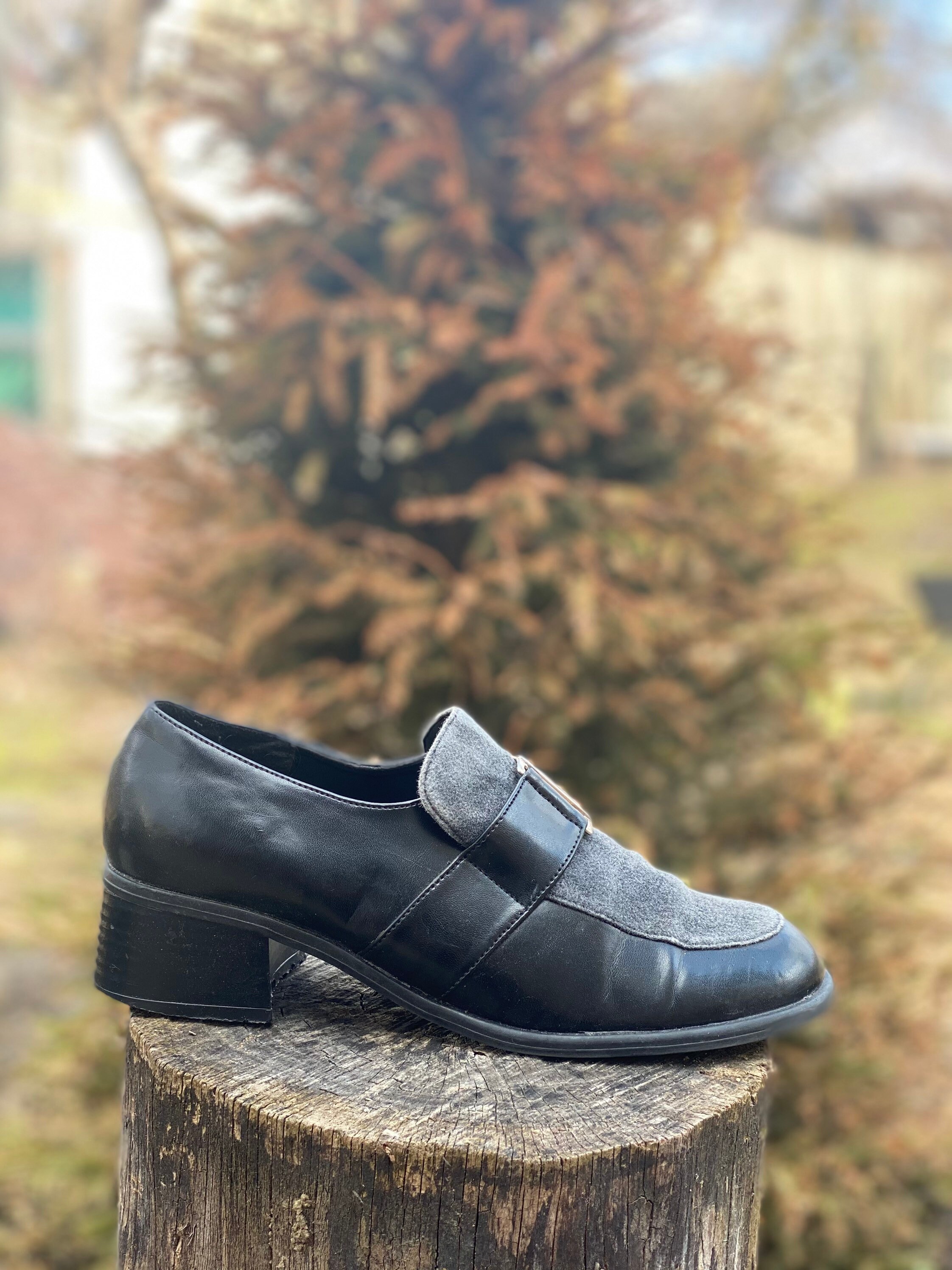 Vintage Italian Loafers Black Leather Loafers Size 39 Etsy Ireland