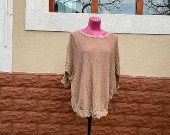 Beige blouse, size S oversize