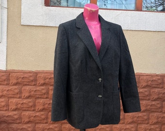 Black 100%wool  blazer, size 46