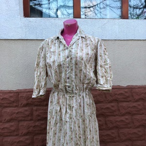 Beige vintage dress, size XL