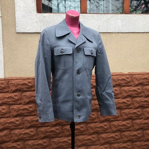 Grey blue woolen blazer, size L, made in Italy image 1