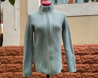 30% Woolen blue azure cardigan , size DE36 size US: S