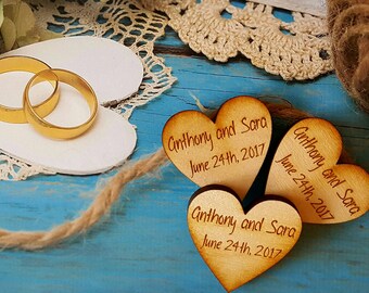 2.5" Wedding Favor Heart Magnets