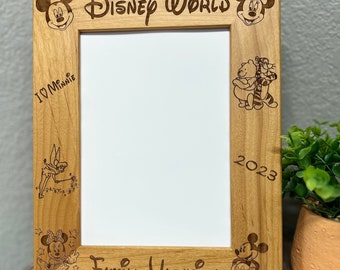 Disney World 5x7 Mickey and Minnie Mouse Picture Frame, Disney Vacation, Disneyland, Disney Character Frame