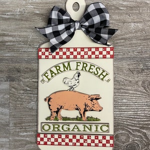 Large Farm Fresh Cutting Boards with cutouts and Ribbon unfinished wood cutouts ready for you to paint