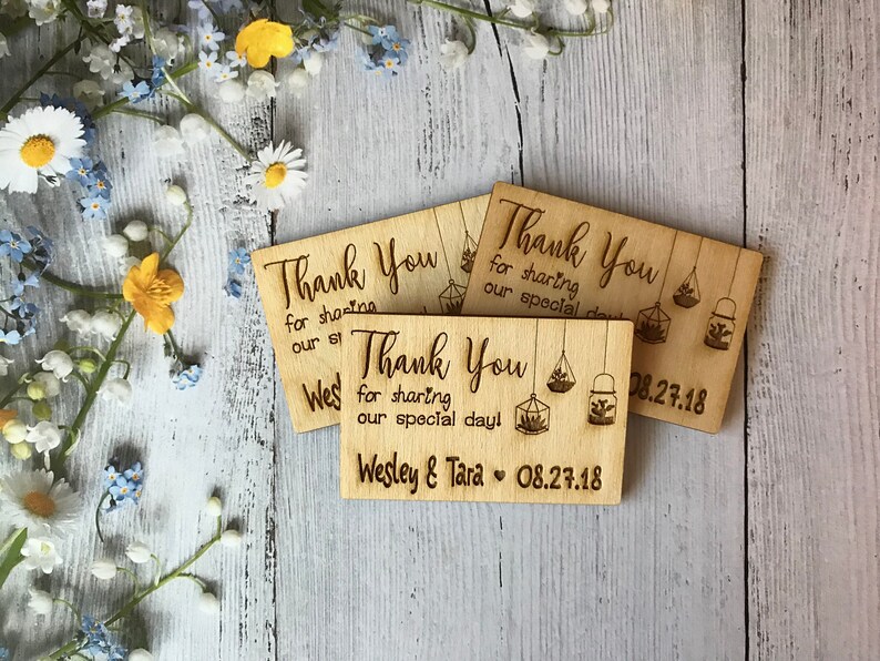 Save the Date Gift 3 Wedding Favor Magnet 60 Thank You Wedding Favors Groom Bride