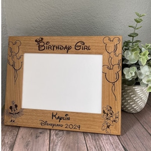Disney Birthday 5x7 Picture Frame Custom Disneyland, Disney World, Disney