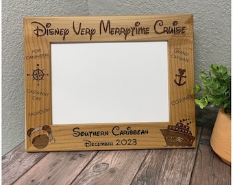Disney Christmas Cruise 5x7 Picture Frame Custom Disneyland, Disney World, Disney Fantasy