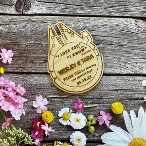 Millenium Falcon Qty 55-150 Wedding Favor, Imperial Wedding, Rebel, Galaxy