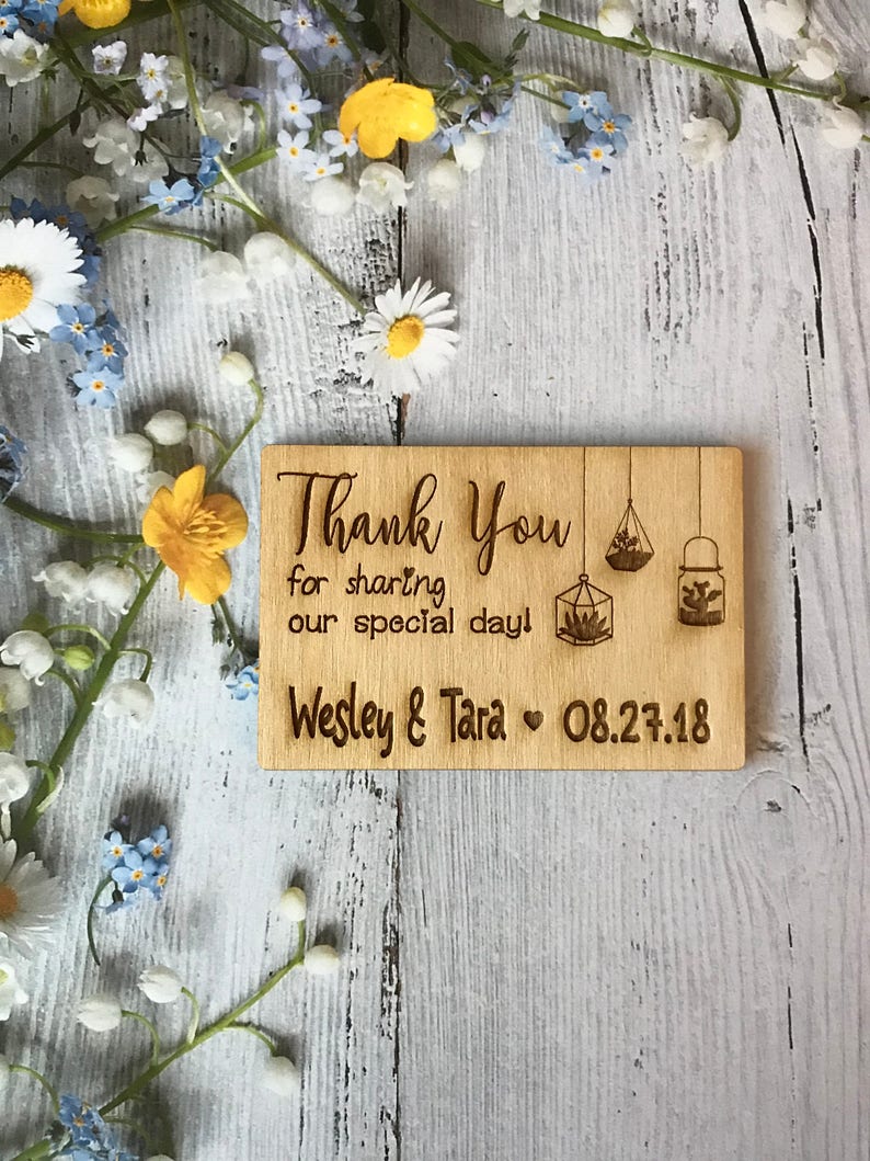 Save the Date Gift 3 Wedding Favor Magnet 60 Thank You Wedding Favors Groom Bride