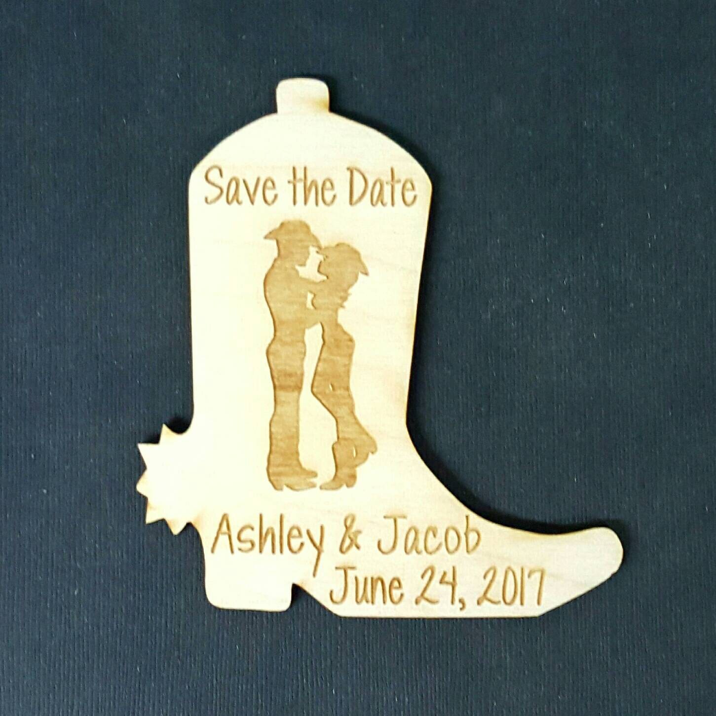 50 Cowboy Boot Save The Date Wedding Favor Magnets Wedding