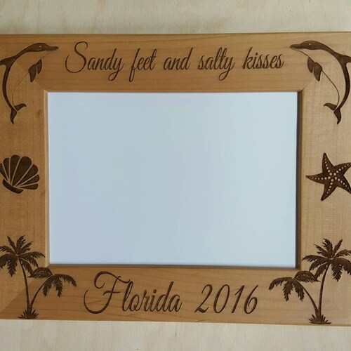 Hawaii Picture Frame 8x10 Vacation Custom Laser Engraved Frame Etsy