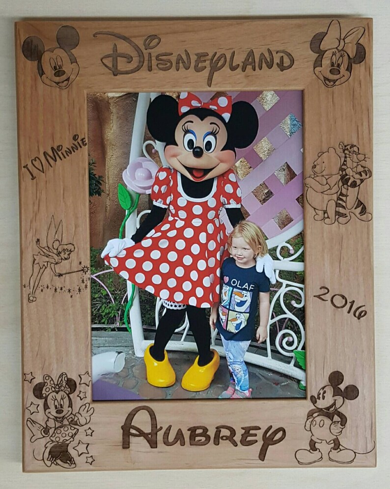 Picture Frame Disneyland Mickey and Minnie Mouse 5x7 Custom Etsy