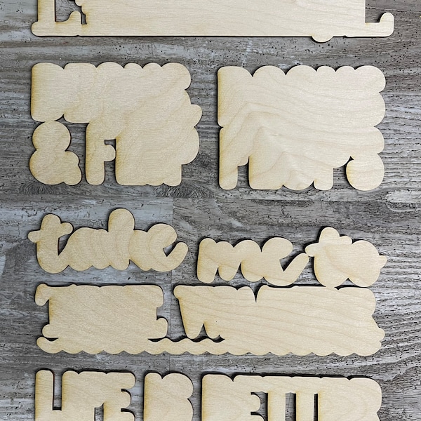 Lake Life cutouts only, unfinished wood cutouts ready for you to paint