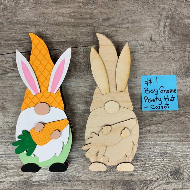 Wood kits for Easter Gnomes Wood Cutouts only Etsy