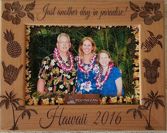 Hawaii Picture Frame 8x10 Vacation Custom Laser Engraved Frame - Etsy